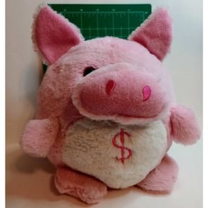Pink PIG bank plush stuffed piggy animal figure makes sounds